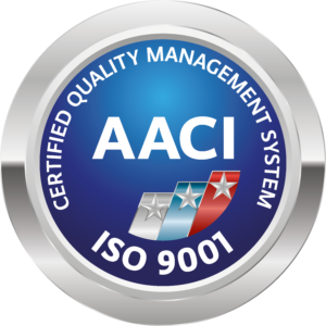 AACI ISO 9001:2015 program badge
