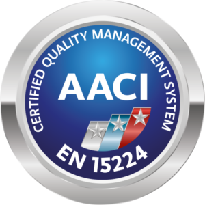 AACI EN 15224:2016 program badge