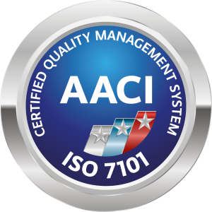 AACI ISO 7101:2023 program badge