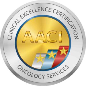 AACI Clinical Excellence for Oncology Services program badge